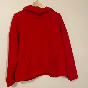 GapFit red athletic quilted hoodie